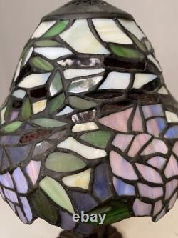 Vintage 13 Tiffany Style Wisteria Design Table Lamp Leaded Stained Glass