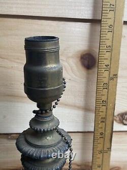 Vintage Antique Miller Brass lamp base 233 For Slag Or Stained Glass