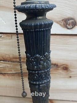 Vintage Antique Miller Brass lamp base 233 For Slag Or Stained Glass