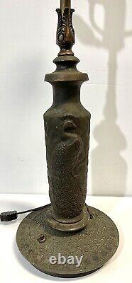 Vintage Antique Table Lamp Base For Stained Glass Shade As Is