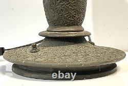 Vintage Antique Table Lamp Base For Stained Glass Shade As Is