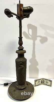 Vintage Antique Table Lamp Base For Stained Glass Shade As Is