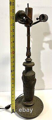 Vintage Antique Table Lamp Base For Stained Glass Shade As Is