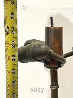 Vintage Antique Table Lamp Base For Stained Glass Shade As Is