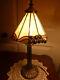 Vintage Antique Victorian Stained Glass Table Lamp 9722 G