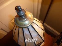Vintage Antique Victorian Stained Glass Table Lamp 9722 G