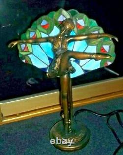 Vintage Art Deco style Tiffany Table Lamp widdop and bingham