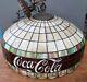 Vintage Coca-cola Tiffany Stained Glass Hanging Lamp Light Drink Coca Cola Exct
