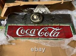 Vintage Coca Cola Stained Glass, Coca Cola Pool Table Light