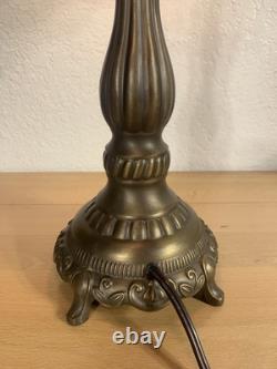 Vintage Dale Tiffany Dragonfly Shade Table Lamp Tested & Working 23Hx14W