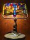 Vintage Dragonfly Tiffany Style Table Lamp Blue Multicolored Beautiful