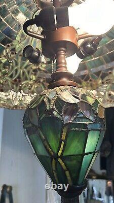 Vintage Exceptional Large Stained Glass Floor Lamp Excellent Pick Up