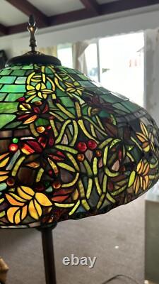 Vintage Exceptional Large Stained Glass Floor Lamp Excellent Pick Up