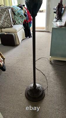Vintage Exceptional Large Stained Glass Floor Lamp Excellent Pick Up