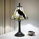 Vintage Gothic Black Crow Tiffany Style Stained Glass Table Lamp Decor Light