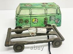 Vintage Grateful Dead Volkswagen Bus Stained Glass Lamp