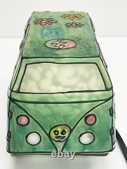 Vintage Grateful Dead Volkswagen Bus Stained Glass Lamp