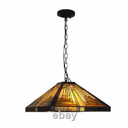 Vintage Hanging Tiffany Style Stained Glass Light/Lamp Ceiling Pendant Fixture