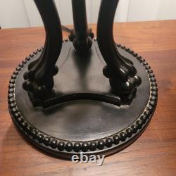 Vintage Heavy Tiffany Style, Stained Glass Table Lamp, Partially Metal