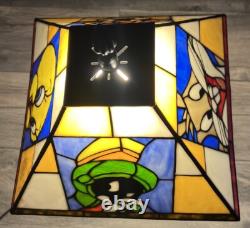 Vintage Looney Tunes Stained Glass Lamp Bugs, Taz, Tweety & Marvin Warner Bros