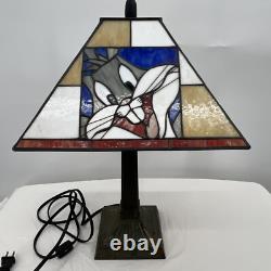 Vintage Looney Tunes Stained Glass Lamp Bugs, Taz, Tweety & Marvin Warner Bros