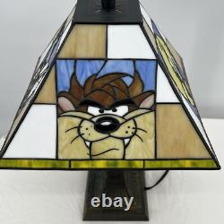 Vintage Looney Tunes Stained Glass Lamp Bugs, Taz, Tweety & Marvin Warner Bros
