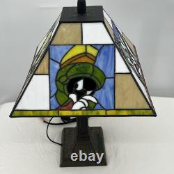 Vintage Looney Tunes Stained Glass Lamp Bugs, Taz, Tweety & Marvin Warner Bros