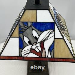 Vintage Looney Tunes Stained Glass Lamp Bugs, Taz, Tweety & Marvin Warner Bros