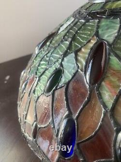 Vintage Meyda 22 Tiffany Style Dragonfly Lamp Stained Glass