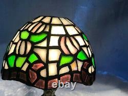 Vintage Meyda Stained Glass Micro Mini Tiffany Lamp