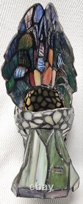 Vintage NOS Stained Glass Tiffany Style Rooster Table Lamp Night Light JC Penny