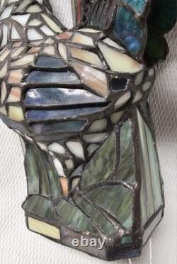 Vintage NOS Stained Glass Tiffany Style Rooster Table Lamp Night Light JC Penny