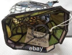 Vintage NOS Stained Glass Tiffany Style Rooster Table Lamp Night Light JC Penny