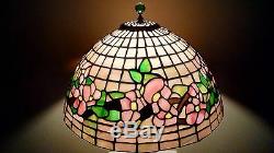 Vintage Pink vs. Mauve Lit/Unlit Slag Stained Glass Shade on Metal Base Lamp