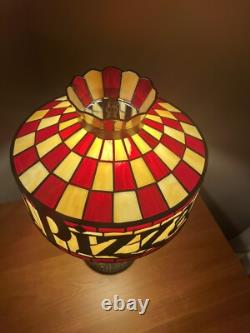 Vintage Pizza Hut Table Lamp, Tiffany Style Light, Stained Glass - NEW