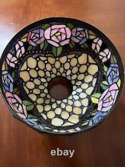 Vintage STAINED GLASS LAMP SHADE