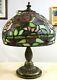 Vintage Small 10.75 Tiffany-style Stained Glass Accent Table Lamp