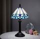 Vintage Stained Glass Blue Butterfly Tiffany Style Lamp Bedside Light Decor