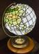 Vintage Stained Glass Globe Lamp, Planet Earth, World Circa 1980s Excellent Cond