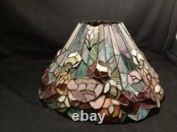 Vintage Stained Glass Lamp Shade 16 Tiffany Style Nice