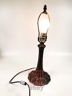 Vintage Stained Glass Tree Trunk Tiffany Style Antique Finish Table Lamp Body