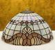 Vintage Stained Slag Glass Tiffany Style Lamp Shade 16.5