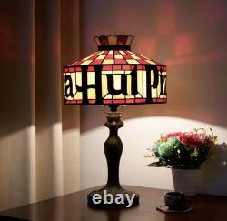 Vintage Style Pizza Hut Stained Glass Lamp Retro Restaurant Accent Light Lamp