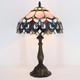 Vintage Tiffany Pink Baroque Stained Glass Table Lamp Bedside Reading Light 12