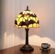 Vintage Tiffany Style Bat Stained Glass Table Lamp Gothic Bedside Light Decor