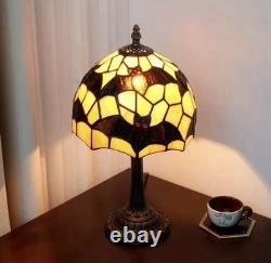 Vintage Tiffany Style Bat Stained Glass Table Lamp Gothic Bedside Light Decor