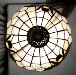 Vintage Tiffany Style Bee Stained Glass Table Lamp Bedside Light Home Decor Lamp