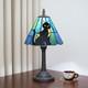 Vintage Tiffany Style Black Cat Stained Glass Table Lamp Bedside Night Light