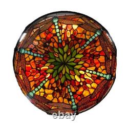 Vintage Tiffany Style Dragonfly Stained Glass Hanging Lamp Chandelier Light
