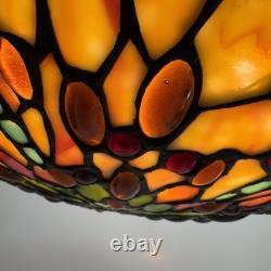 Vintage Tiffany Style Dragonfly Stained Glass Hanging Lamp Chandelier Light